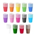 thumbnail image 4 of Matsuzay 50 vasos de papel de fiesta de colores vibrantes, inodoros, a prueba de arañazos, letras y números de amplia aplicación Mostrada blanco, 4 of 6