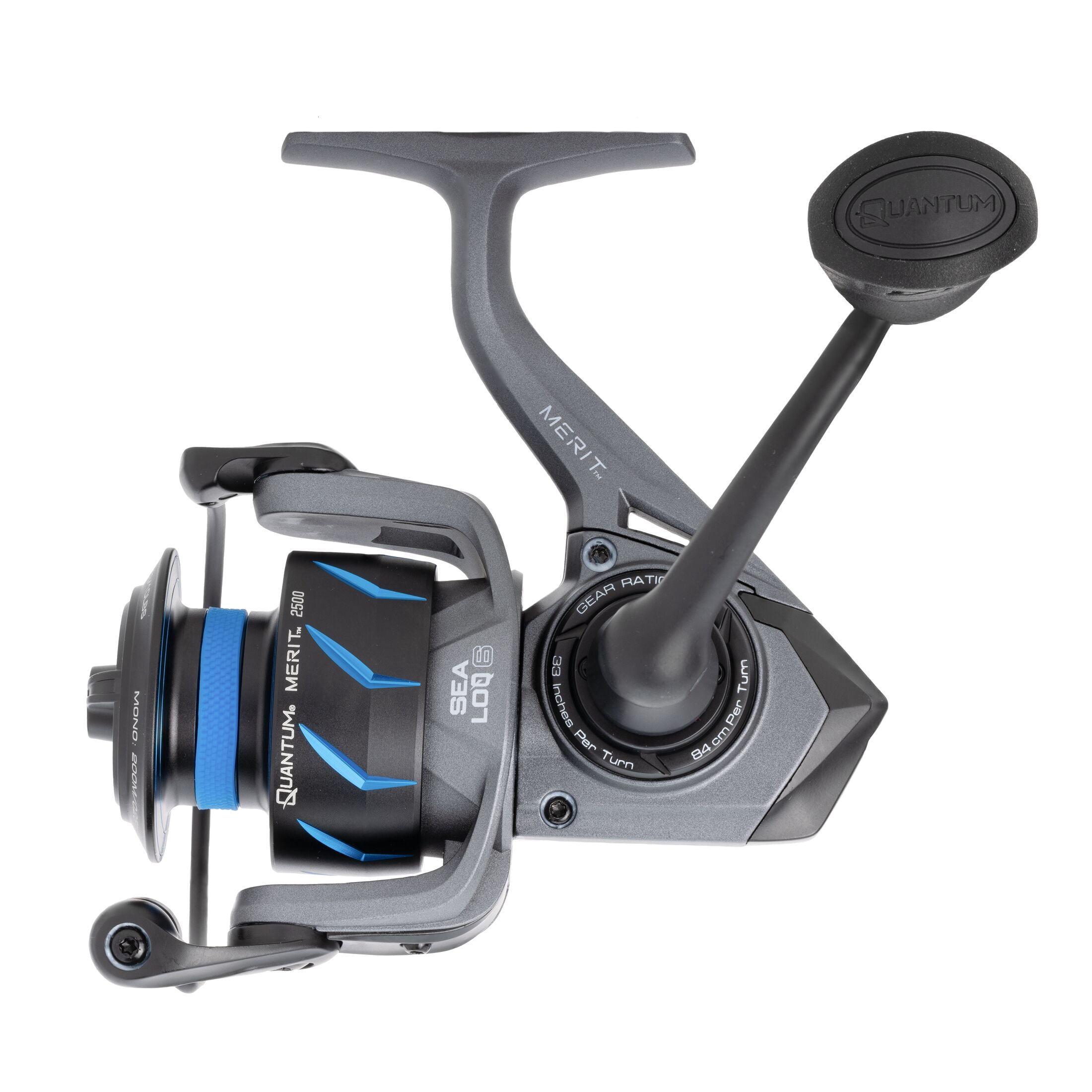 Quantum Merit Spinning Fishing Reel, Size 2500, 6.2:1 Gear Ratio, 4+1 Bearings