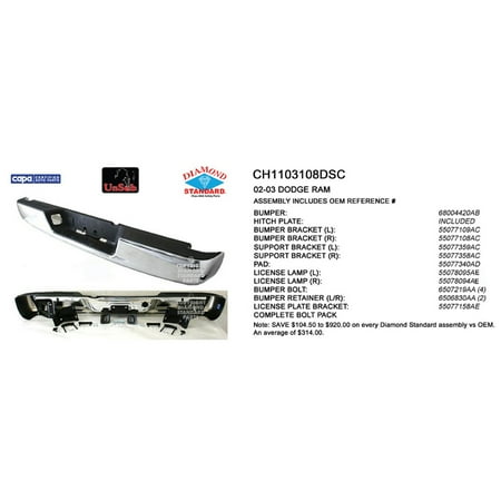 CAPA Rear Step Bumper Assembly CH1103108C