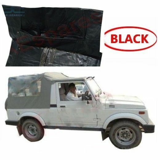 For Suzuki Black Soft Top Roof Long Body SJ410 413 Samurai Maruti Gypsy  King - Walmart.com