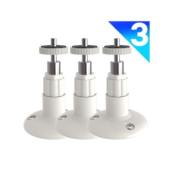 Adjustable Indoor/Outdoor Security Wall Mount Compatible with Arlo Pro/Pro 2/Pro 3/Ultra/Ultra 2, & Others - Ring Stick Up Cam Battery, eufyCam E/2C, Wyze Cam Outdoor/Pan (3 Pack, White)