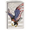 Zippo Flag Design Eagle High Polish Chrome Pocket Lighter