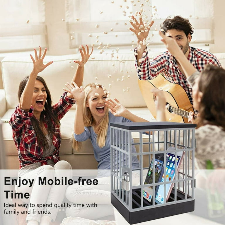 Buzzy Lock Up Cage Mobile Phone Smartphone Jail Cell Prison Safe Dinner  Time