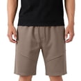 thumbnail image 4 of RKSTN Mens Shorts Running Shorts Stretch Solid Color Comfort Drawstring Workout Shorts with Pockets（Brown ,L）, 4 of 7