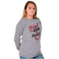 thumbnail image 5 of Thief Stole My Heart Valentines Day Women's Long Sleeve T Shirt Brisco Brands S, 5 of 6