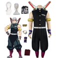 thumbnail image 2 of Peluca de cosplay de anime Demoon Slayeer, disfraz de Uzui Tengen, peluca de uniforme, espada de aniquilación de demonios, pilar de sonido, traje de Halloween, 2 of 5
