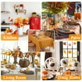 thumbnail image 7 of Thanksgiving Tablecloth Jacquard Heavy Duty & Spill Proof Table Cloth with Autumn Leaves, Washable Table Cover for Fall Harvest Holidays 60" x 102" Amber, 7 of 7