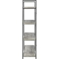 thumbnail image 4 of Pemberly Row 4 Shelf Bookcase in Gray Driftwood and Gunmetal, 4 of 7