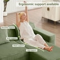 thumbnail image 4 of 153'' Oversized Boneless Couch, U-Shaped Modular Sectional Sofa, Upholstered Corduroy Sofa, Double Chaise Lounge, 4 Pillows, 6-Seater Deep Cloud Couches for Living Room, Apartment, Green, 4 of 11