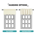 thumbnail image 4 of JIUZHEN Valance Curtains for Kitchen Window Valances for Living Room/Basement Window Curtains Bathroom Thermal Insulated Short Rod Pocket Curtain Panels, Ivory,52 x 18 Inches,1 Panel, 4 of 7