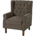 thumbnail image 2 of DREAMSIDEA High Back Accent Chair Upholstered Armchair Tufted Wingback Accent Chair for Living Room, Taupe, 2 of 7