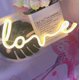 thumbnail image 2 of Letreros de neón con luz LED de amor para niños, ideal como regalo decorativo para pared, habitación, boda, fiesta, bar, pub, hotel, playa o cualquier ocasión (blanco cálido)., 2 of 5
