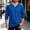 Blue, variant on Men's V-Neck Notch-Collar Long-Sleeve Tee, Stretchy Gentle Fabric for daily commutes Yellow XXL
