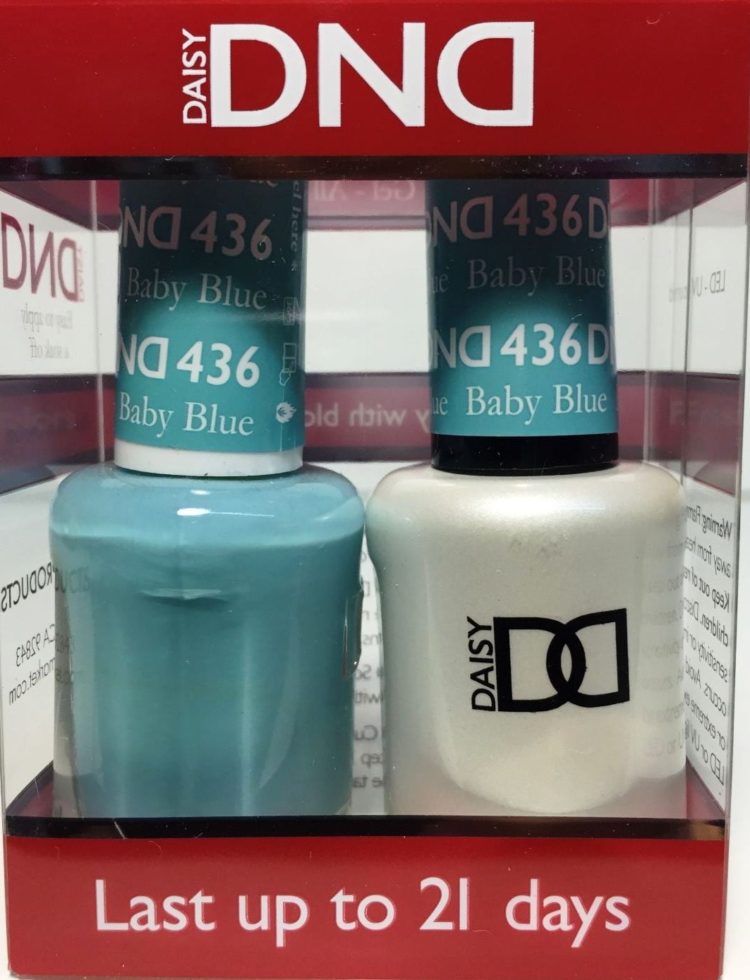 DND Nail Polish Gel & Matching Lacquer Set (436 Baby Blue)
