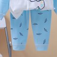 thumbnail image 6 of TOWED22 Fall Outfit Toddler Baby Boy 2 Piece Long Sleeve Cute Print Graphic Crewneck T-Shirt Thick Jogger Pants Round Neck Soft Clothes Set(Light Blue,2-3 Y), 6 of 7