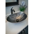 thumbnail image 5 of Silver and Black Streaked Oval Glass Vessel Sink, 5 of 10