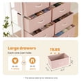 thumbnail image 4 of edx 8 Drawers Fabric Dresser for Bedroom, Drawer Organizer Storage Cabinet for Closet, Clothes, TV Stand, Pink, 4 of 9