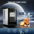 thumbnail image 5 of Auseo Countertop Ice Maker Portable, 26 lbs/Day, 8Pcs in 6Mins, Auto-Cleaning, Ice Machine with Ice Scoop, for Home/Office/Party, 5 of 9