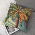 thumbnail image 7 of nygtbtfer  Pillow Case Vintage Tropical Palm Tree Lumbar Pillow Case Cushion  Hawaiian Tropical Palms Leaf Vintage Green Couch Pillow with Hidden Zipper Closure for Bedroom White, 7 of 7