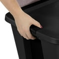 thumbnail image 6 of Sterilite Large Storage Bin, 18 Gallon Plastic Storage Container with Snap-On Lid, Black, Pack of 8, 6 of 7