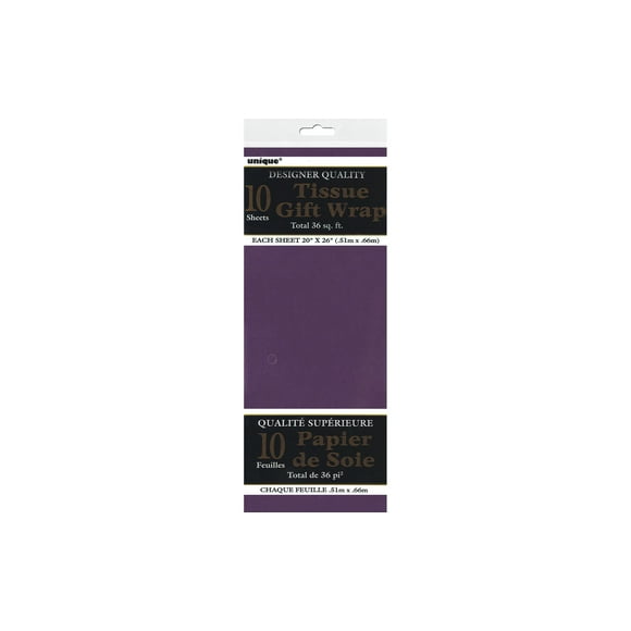 6282 UNIQUE TISSUE SHEETS 20X26 10PC PURPLE