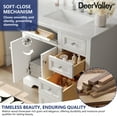 thumbnail image 4 of DeerValley Heritage 36" Pre-Assembled Bathroom Vanity Set with Ceramic Sink, White Cabinet & 3.9" Backsplash, DV-1BV0155W, 4 of 13