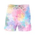 thumbnail image 6 of Aueoeo Men's Color Print Shorts Beach Casual Quick Dry Shorts Lightweight Soft Plus Size Drawstring Shorts M, 6 of 7