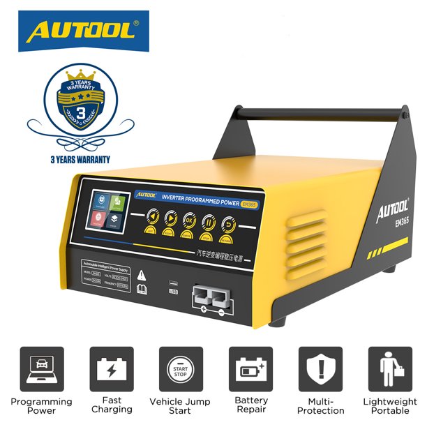 AUTOOL 150A Car Programming Power Supply,20A to 12V Charger,400A to 12V