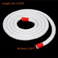 thumbnail image 2 of Uxcell 6.57ft x 0.51 inch Ceramic Fiber Rope Round Braided Gasket Seal White, 2 of 4