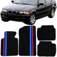 thumbnail image 4 of Ikon Motorsports Premium Quality Compatible with 99-05 E46 01-06 M3 Front Rear OE Floor Mat M Color Stripe, 4 of 7