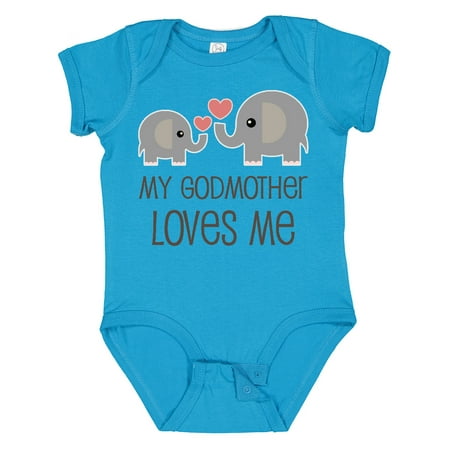 

Inktastic My Godmother Loves Me Gift Baby Boy or Baby Girl Bodysuit