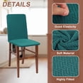 thumbnail image 3 of 2Pack Stretch Dining Chair Cover, Polyester Bar Stool Cover, Dark Green, 3 of 6
