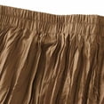 thumbnail image 4 of Mrat Elegant Skirts Women's Fashion Classic High Waist Flowing Skirt Slimming Elastic Waist Skirt Summer Spring Skirts S-54 Coffee One Size, 4 of 7