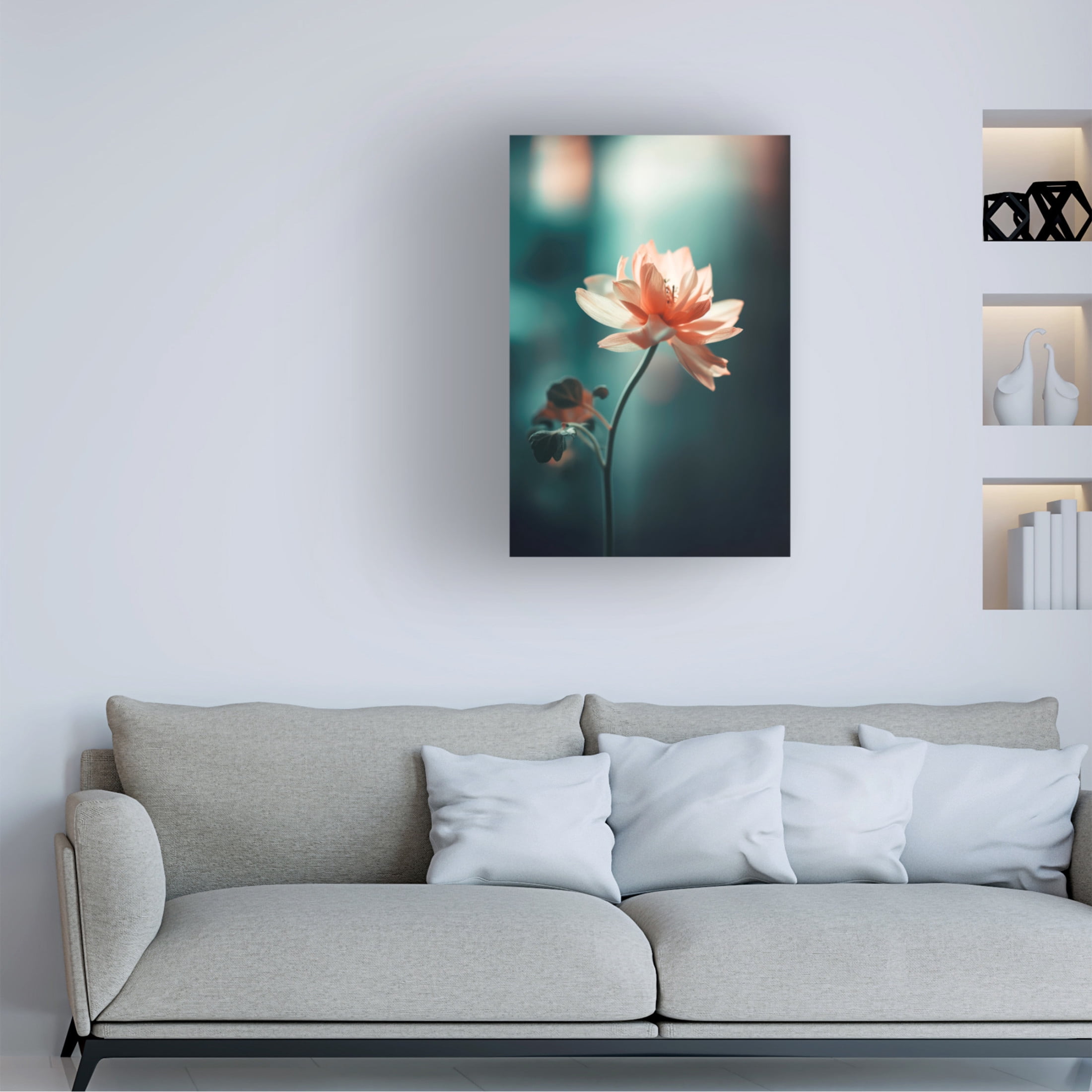 Trademark Fine Art Treechild  Coral Flowers At Night Canvas Wall Art