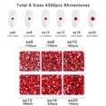 thumbnail image 4 of Beadsland 4300pcs Flatback Rhinestones kit for Crafts mixed 6 Sizes，SS6-SS20, lightsiam, 4 of 5