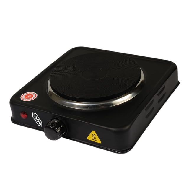 Parrilla eléctrica Iusa 1 quemador disco color negro IU-1D1000