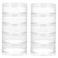 thumbnail image 1 of Lot de 2 Organisateur de Rangement pour Bijoux Boîte Ronde en Plastique Transparent pour Usage Domestique, 1 of 9