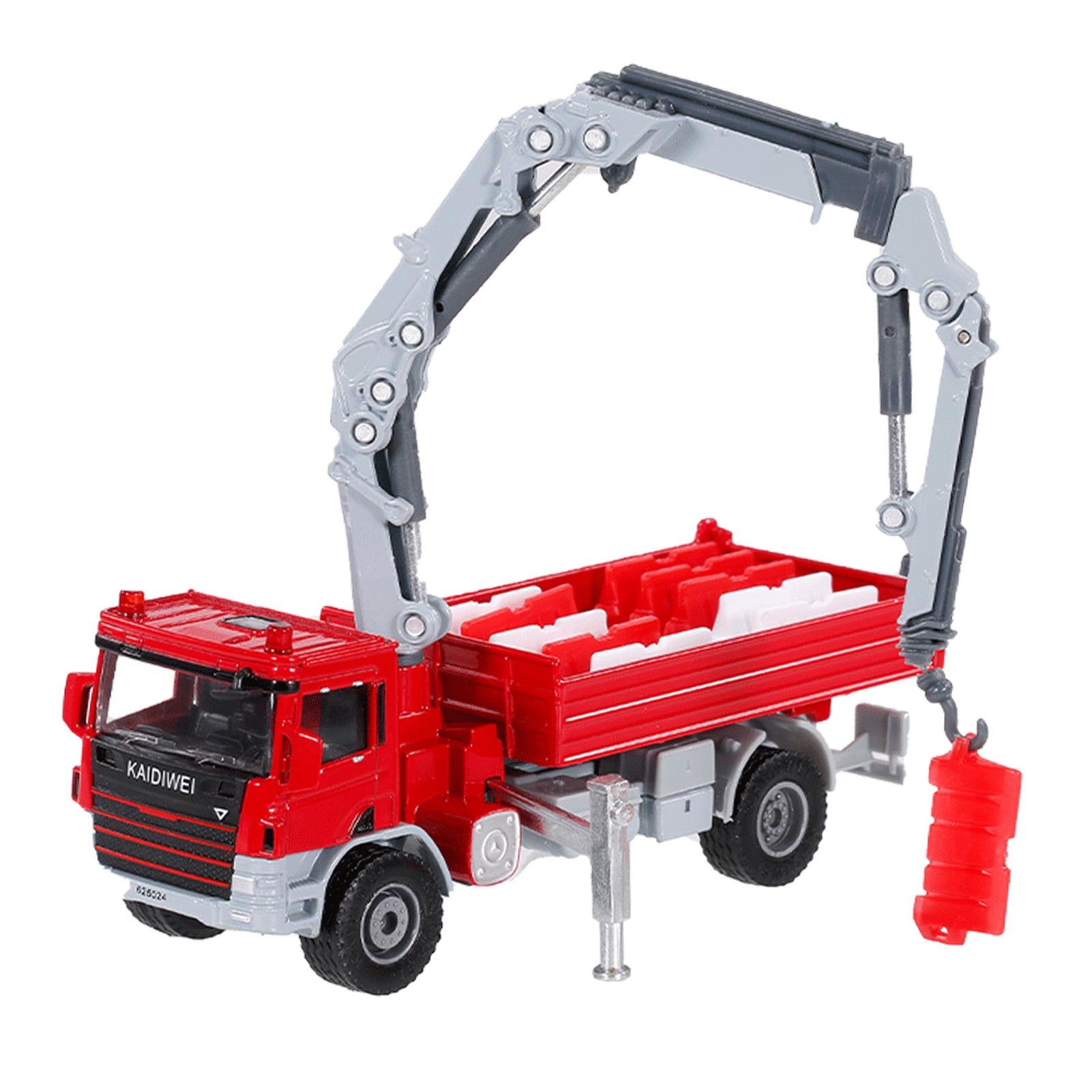 1:50 KDW Diecast Construction Dump Truck With Crane Loader Model Toy No Box 