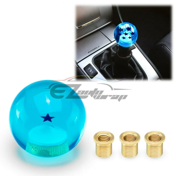 Universal Blue Dragon Ball Z 1 Star 54mm Shift Knob With Adapters Fit Most Cars