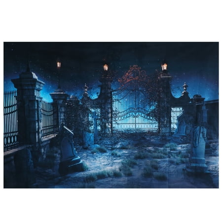 Image of Halloween Party Backdrop Cloth Black Night Backdrop Halloween Hanging Cloth