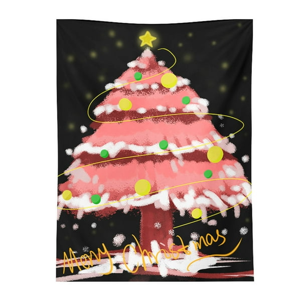 Yhmxh Decoración navideña, tela colgante para fiestas, fondo de árbol de Navidad, regalo