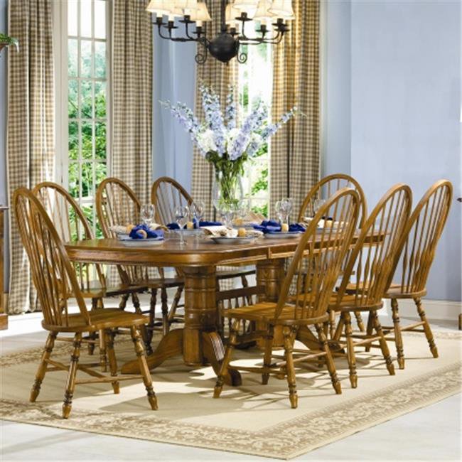 Brooks Furniture 2429614 Double Pedestal Table with 2 Leaves, Legacy