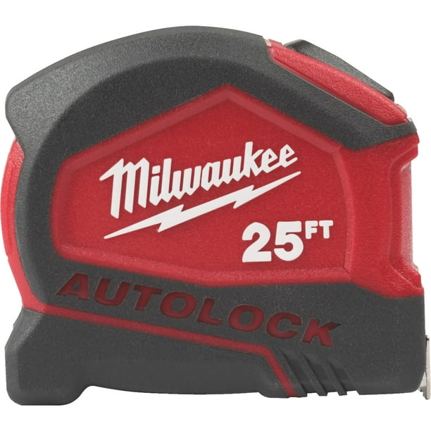 Milwaukee 48 22 6825 25 Foot Compact Auto Lock Tape Measure Walmart Com