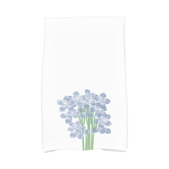 Simply Daisy, 16 x 25 Inch, Florpalida, Floral Print Kitchen Towel, Blue
