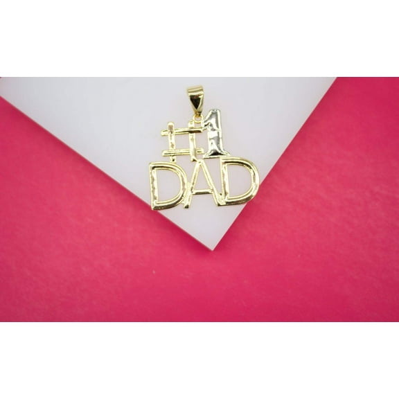 18K Gold Filled #1 Dad Pendant