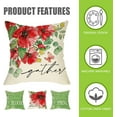 thumbnail image 3 of Hello Spring Red Poppy Decorative Throw Pillow Covers 18 x 18 Set of 4, Just Bloom Floral Flower Green Porch Patio Outdoor Pillowcase, Gather Butterfly Seasonal Cushion Case Home Decor, 3 of 6