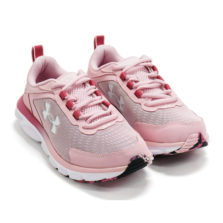 Under Armour Charged Escape 4 UA White Pink Women Running Sports 3025426-102