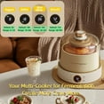 thumbnail image 5 of Automatic Yogurt Maker Machine, 4-in-1 Glass Fermentation Pot for Greek Yogurt, Probiotic, Rice Wine, Pickles, Natto, 1L, Adjustable Timer, Constant Temperature Heating,Kitchen Appliance, 5 of 8