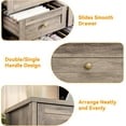 thumbnail image 4 of 12-Drawer Wood Dresser, 63" Extra Wide TV Stand - Solid Wood Storage for Bedroom/Living Room, Holds 65" TV, Modern Chest of Drawers Gray, 4 of 8
