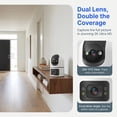 thumbnail image 2 of Indoor Security Camera, Dual Lens Cameras for Home Security, Motion Tracking, Night Vision, Smart detection and alerts, Two-Way Audio, SD Card or Paid Cloud, Security Camera for Pet Elderly, 2 of 10